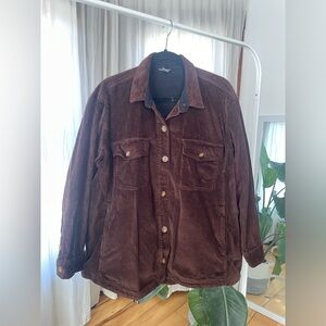 Eddie Bauer Brown Corduroy Jacket size XL